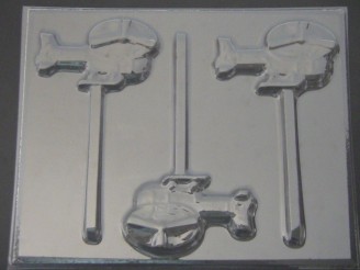 3018 Helicopter Chocolate Candy Lollipop Mold